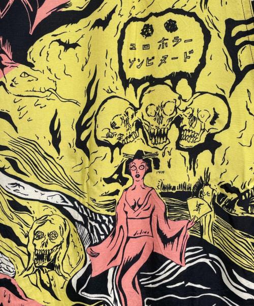 WACKO MARIA（ワコマリア）WACKO MARIA (ワコマリア) エロホラーゾンビヌードアロハシャツ イエロー×ピンク サイズ:Lの古着・服飾アイテム