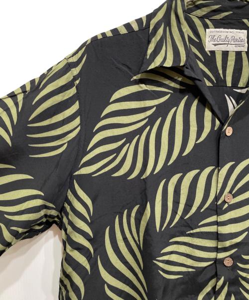 WACKO MARIA（ワコマリア）WACKO MARIA (ワコマリア) HAWAIIAN SHIRT LEAF ブラック×グリーン サイズ:Lの古着・服飾アイテム
