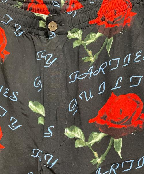 WACKO MARIA（ワコマリア）WACKO MARIA (ワコマリア) 薔薇柄ハーフパンツ ブラック サイズ:Mの古着・服飾アイテム