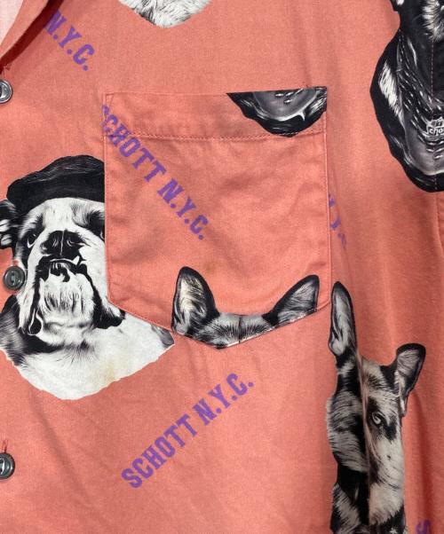 Schott（ショット）Schott (ショット) HAWAIIAN SHIRT DOG/782-3123010 ピンク サイズ:Sの古着・服飾アイテム