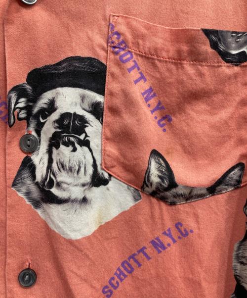 Schott（ショット）Schott (ショット) HAWAIIAN SHIRT DOG/782-3123010 ピンク サイズ:Sの古着・服飾アイテム