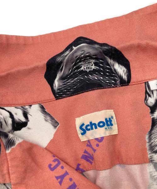Schott（ショット）Schott (ショット) HAWAIIAN SHIRT DOG/782-3123010 ピンク サイズ:Sの古着・服飾アイテム