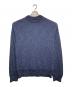 MAISON SPECIAL（メゾンスペシャル）の古着「Slub Yarn Mixed Bias Mesh Prime-Over Crew Neck Knit Pullover」｜ネイビー