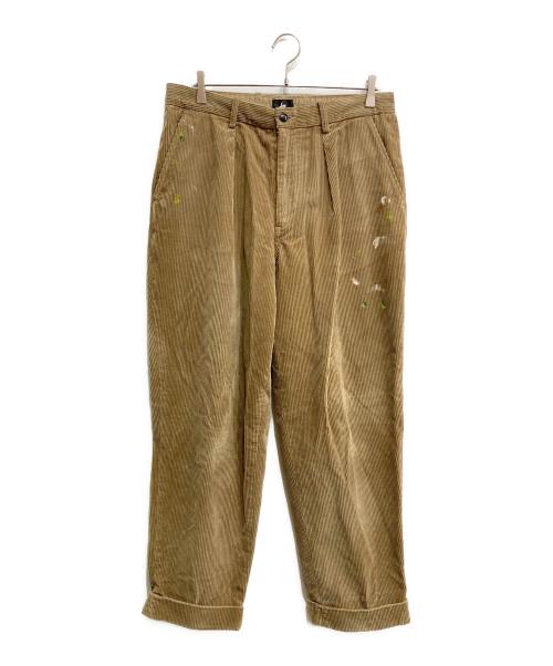 RED EAR（レッドイアー）RED EAR (レッドイアー) ペインテッドコーデュロイ トラウザーズ テーパードパンツ ベージュ サイズ:ＸＸＬの古着・服飾アイテム