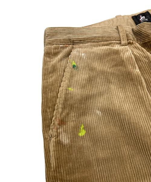 RED EAR（レッドイアー）RED EAR (レッドイアー) ペインテッドコーデュロイ トラウザーズ テーパードパンツ ベージュ サイズ:ＸＸＬの古着・服飾アイテム