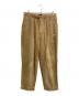 RED EAR（レッドイアー）の古着「ペインテッドコーデュロイ トラウザーズ テーパードパンツ」｜ベージュ