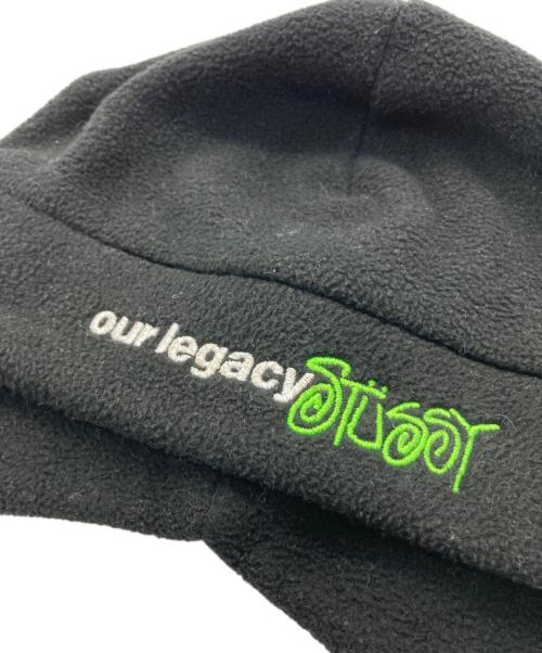 stussy（ステューシー）stussy (ステューシー) OUR LEGACY (アワーレガシー) FLEECE BEANIE ブラックの古着・服飾アイテム