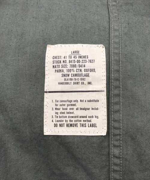 US ARMY（ユーエスアーミー）US ARMY (ユーエスアーミー) スノーカモパーカー/現行品 /vanderbilt shirt社製 オリーブ サイズ:LARGEの古着・服飾アイテム