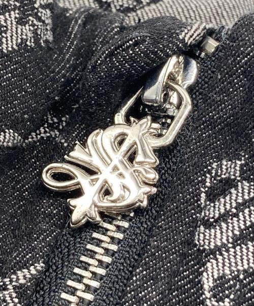 SUPPLIER（サプライヤー）SUPPLIER (サプライヤー) MONOGRAM DENIM PUFFER VEST ブラック×グレー サイズ:Ｌの古着・服飾アイテム