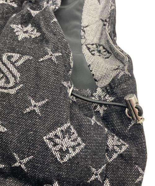 SUPPLIER（サプライヤー）SUPPLIER (サプライヤー) MONOGRAM DENIM PUFFER VEST ブラック×グレー サイズ:Ｌの古着・服飾アイテム