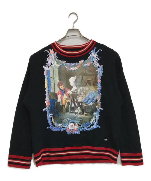 Vivienne Westwood man（ヴィヴィアン ウェストウッド マン）Vivienne Westwood man (ヴィヴィアン ウェストウッド マン) SCULPTURE BOY SWEATSHIRTS/129043 ブラック サイズ:44の古着・服飾アイテム