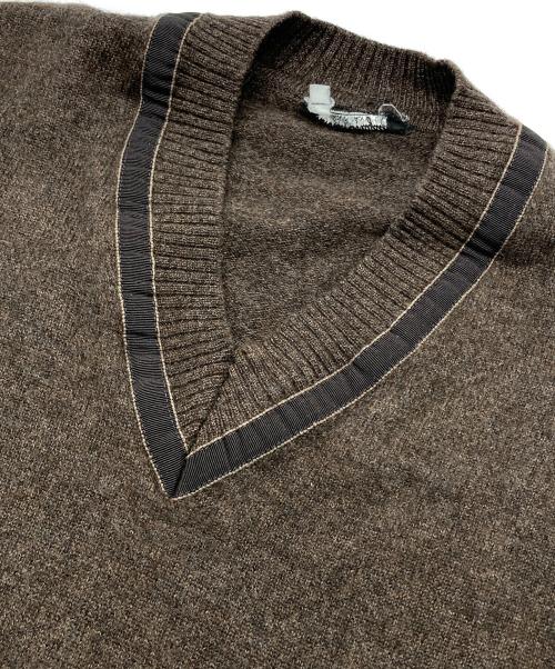 Salvatore Ferragamo（サルヴァトーレ フェラガモ）Salvatore Ferragamo (サルヴァトーレ フェラガモ) ヴァラリボンニット ブラウン サイズ:02の古着・服飾アイテム