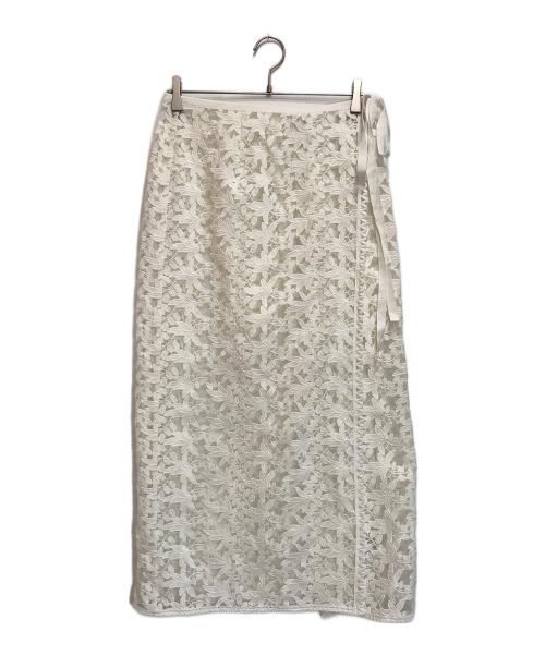 IENA（イエナ）IENA (イエナ) レースデザインスカート/24060900247010 ホワイト サイズ:Freeの古着・服飾アイテム