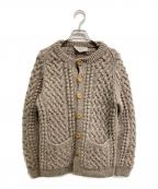 INVERALLANインバーアラン）の古着「4Aアランニットカーディガン」｜ベージュ