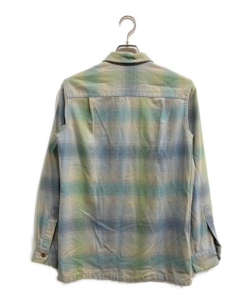 PENDLETON（ペンドルトン）PENDLETON (ペンドルトン) オンブレチェックオープンカラーシャツ グリーン×ブルー サイズ:ＸＳの古着・服飾アイテム