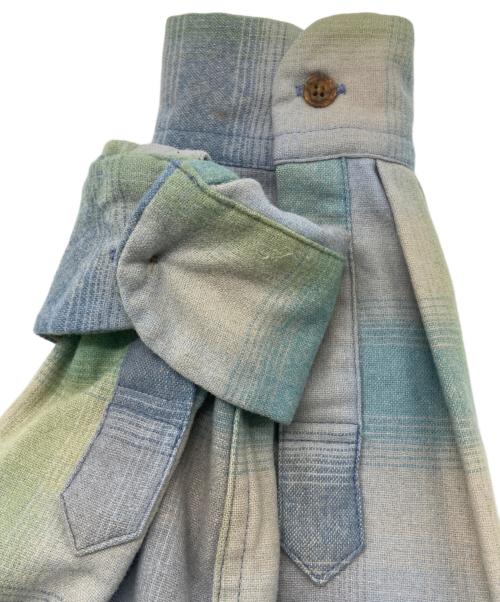 PENDLETON（ペンドルトン）PENDLETON (ペンドルトン) オンブレチェックオープンカラーシャツ グリーン×ブルー サイズ:ＸＳの古着・服飾アイテム