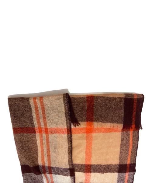 MACKINTOSH PHILOSOPHY（マッキントッシュ フィロソフィー）MACKINTOSH PHILOSOPHY (マッキントッシュ フィロソフィー) カシミヤストール ブラウン×オレンジ サイズ:-の古着・服飾アイテム