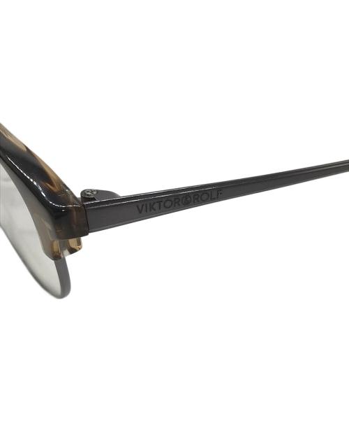 VIKTOR&ROLF（ヴィクター＆ロルフ）VIKTOR&ROLF (ヴィクター＆ロルフ) ブロータイプコンビ メガネフレーム ブラウン サイズ:49□17の古着・服飾アイテム