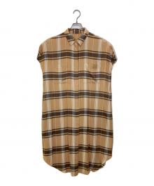 icB（アイシービー）の古着「Check Kersey ワンピース」｜ブラウン