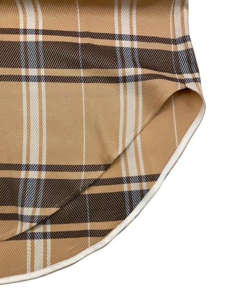 icB（アイシービー）icB (アイシービー) Check Kersey ワンピース ブラウン サイズ:42の古着・服飾アイテム