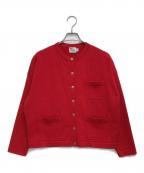 Traditional Weatherwearトラディショナルウェザーウェア）の古着「ARKLEY KNITカーディガン/L222SMKCD0203HF」｜レッド