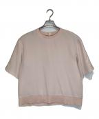 icBアイシービー）の古着「FluidBackSatin Tブラウス」｜ピンク