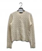 RALPH LAURENラルフローレン）の古着「カシミヤ混ケーブルニットカーデ」｜アイボリー