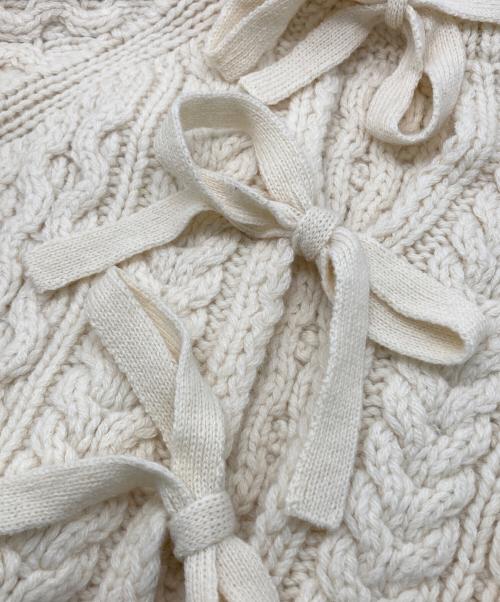 LEINWANDE（ラインヴァンド）LEINWANDE (ラインヴァンド) ハンドニットビッグシルエットカーディガン アイボリー サイズ:FREEの古着・服飾アイテム