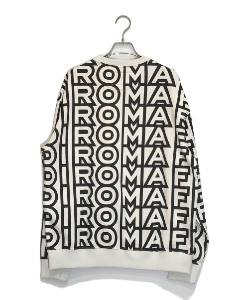 FENDI（フェンディ）FENDI (フェンディ) MARC JACOBS (マーク ジェイコブス) 総柄クルーネックスウェット/FY3938 AM14 ホワイト×ブラック サイズ:Mの古着・服飾アイテム