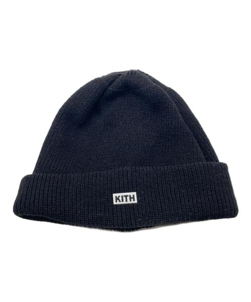 KITH（キス）KITH (キス) ロゴニット帽 ブラックの古着・服飾アイテム