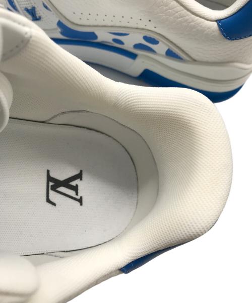 LOUIS VUITTON（ルイ ヴィトン）LOUIS VUITTON (ルイ ヴィトン) 草間彌生 LV trainer low sneaker ホワイト×ブルー サイズ:6の古着・服飾アイテム