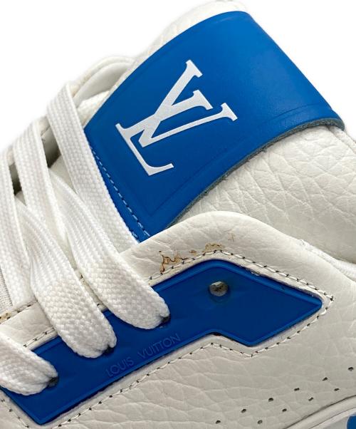 LOUIS VUITTON（ルイ ヴィトン）LOUIS VUITTON (ルイ ヴィトン) 草間彌生 (クサマヤヨイ) LV trainer low sneaker ホワイト×ブルー サイズ:6の古着・服飾アイテム