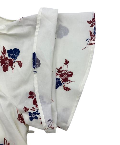 BLUE LABEL CRESTBRIDGE（ブルーレーベルクレストブリッジ）BLUE LABEL CRESTBRIDGE (ブルーレーベルクレストブリッジ) 花柄チェックワンピース ベージュ サイズ:36の古着・服飾アイテム