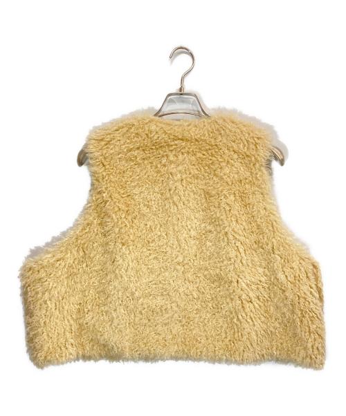 journal standard luxe（ジャーナルスタンダード ラックス）JOURNAL STANDARD LUXE (ジャーナルスタンダード ラックス) カーリーショートベスト ベージュ サイズ:Fの古着・服飾アイテム