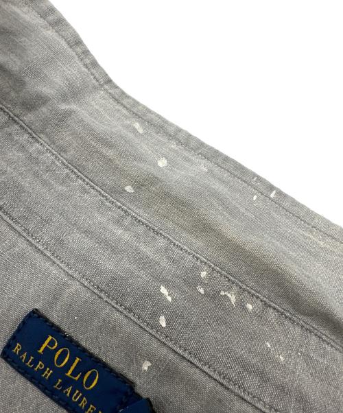 POLO RALPH LAUREN（ポロ・ラルフローレン）POLO RALPH LAUREN (ポロ・ラルフローレン) ペイントスプラッターシャツ グレー サイズ:Lの古着・服飾アイテム