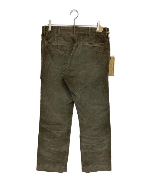 RRL（ダブルアールエル）RRL (ダブルアールエル) Green Field Straight-leg Patchwork Cotton-corduroy Pants/1519-01-29 カーキ サイズ:W32の古着・服飾アイテム