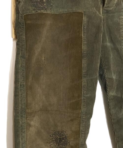 RRL（ダブルアールエル）RRL (ダブルアールエル) Green Field Straight-leg Patchwork Cotton-corduroy Pants/1519-01-29 カーキ サイズ:W32の古着・服飾アイテム