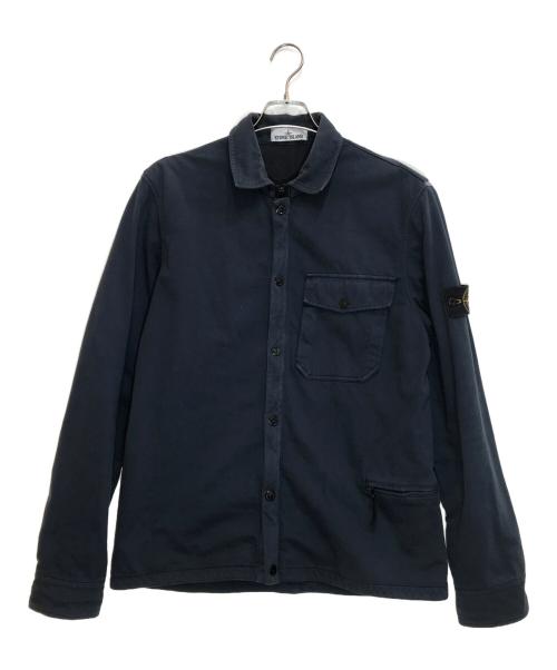 STONE ISLAND（ストーンアイランド）STONE ISLAND (ストーンアイランド) TYVEK INNER BONDED 3M OVERSHIRT/611510510 ネイビー サイズ:Lの古着・服飾アイテム