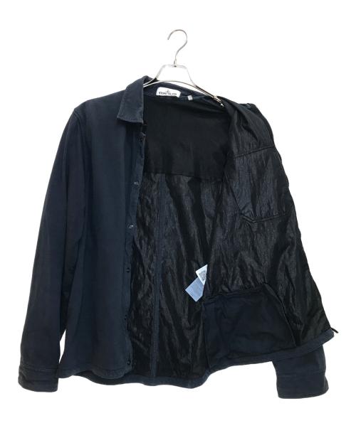 STONE ISLAND（ストーンアイランド）STONE ISLAND (ストーンアイランド) TYVEK INNER BONDED 3M OVERSHIRT/611510510 ネイビー サイズ:Lの古着・服飾アイテム