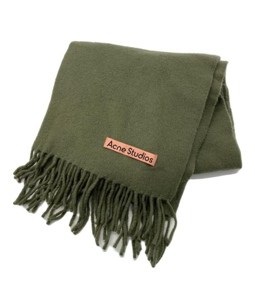 Acne studios（アクネ ストゥディオズ）ACNE STUDIOS (アクネ ストゥディオス) フリンジウールスカーフ グリーン サイズ:-の古着・服飾アイテム