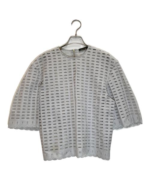 DRAWER（ドゥロワー）DRAWER (ドゥロワー) コットンエンブロイダリーブラウス/6521-299-0969 ブルー サイズ:Freeの古着・服飾アイテム