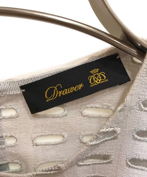 DRAWER（ドゥロワー）DRAWER (ドゥロワー) コットンエンブロイダリーブラウス/6521-299-0969 ブルー サイズ:Freeの古着・服飾アイテム