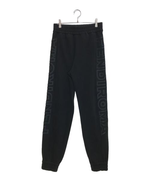 FENDI（フェンディ）FENDI (フェンディ) MARC JACOBS (マーク ジェイコブス) サイドロゴスウェットパンツ/FAB755 ブラック サイズ:XSの古着・服飾アイテム