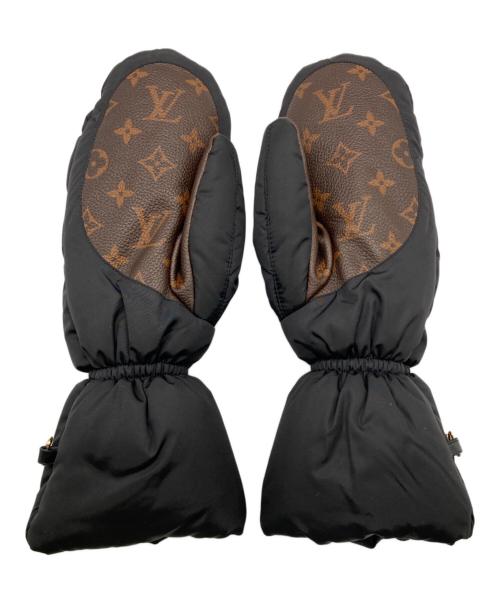 LOUIS VUITTON（ルイ ヴィトン）LOUIS VUITTON (ルイ ヴィトン) ナイロングローブ ブラック×ブラウンの古着・服飾アイテム