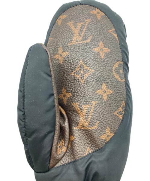 LOUIS VUITTON（ルイ ヴィトン）LOUIS VUITTON (ルイ ヴィトン) ナイロングローブ ブラック×ブラウンの古着・服飾アイテム