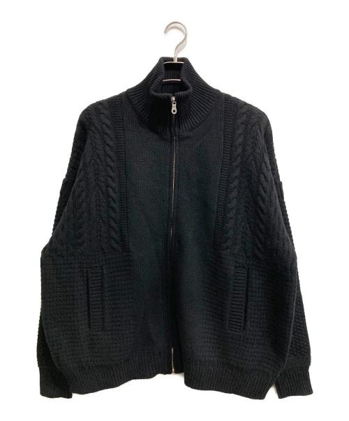 yashiki（ヤシキ）YASHIKI (ヤシキ) Akane Knit Blouson ブラック サイズ:2の古着・服飾アイテム
