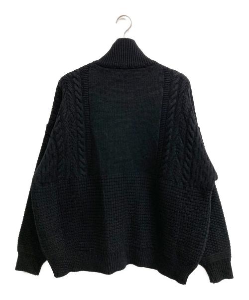 yashiki（ヤシキ）YASHIKI (ヤシキ) Akane Knit Blouson ブラック サイズ:2の古着・服飾アイテム