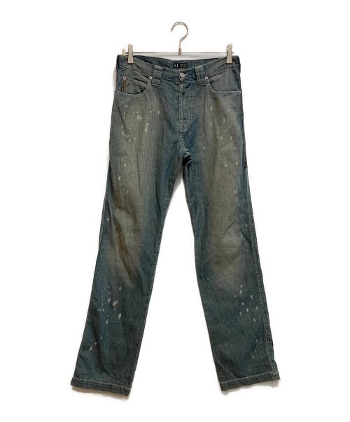 ARMANI JEANS（アルマーニジーンズ）ARMANI JEANS (アルマーニジーンズ) 加工デニムパンツ インディゴ サイズ:32の古着・服飾アイテム