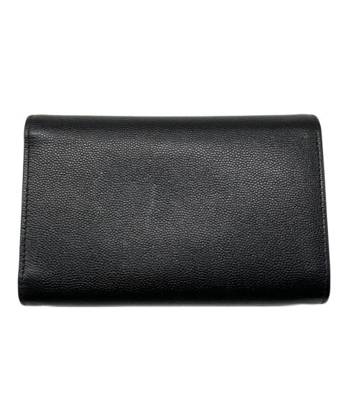 CHANEL（シャネル）CHANEL (シャネル) キャビアスキンココマーク3つ折り財布 ブラックの古着・服飾アイテム