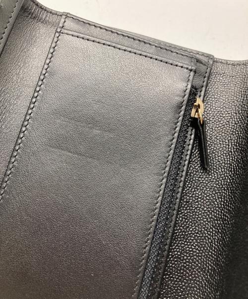 CHANEL（シャネル）CHANEL (シャネル) キャビアスキンココマーク3つ折り財布 ブラックの古着・服飾アイテム